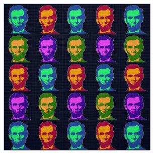 Four Pop Art Abraham Lincolns Fabric
