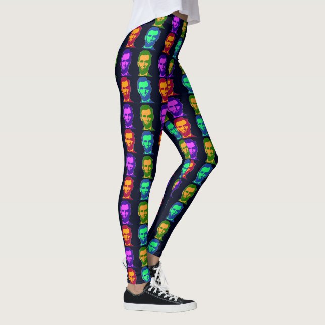 Four Pop Art Abraham Lincolns Leggings (Right)
