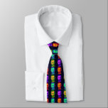 Four Pop Art Abraham Lincolns Neck Tie<br><div class="desc">The iconic portrait of America's 16th President, Abraham Lincoln, is given an awesome transformation in the Four Pop Art Abraham Lincolns design. This pop art inspired graphic has four portraits of Lincoln in bright colors, each on a dark blue background. The four pop art Lincoln portraits are in orange, blue,...</div>