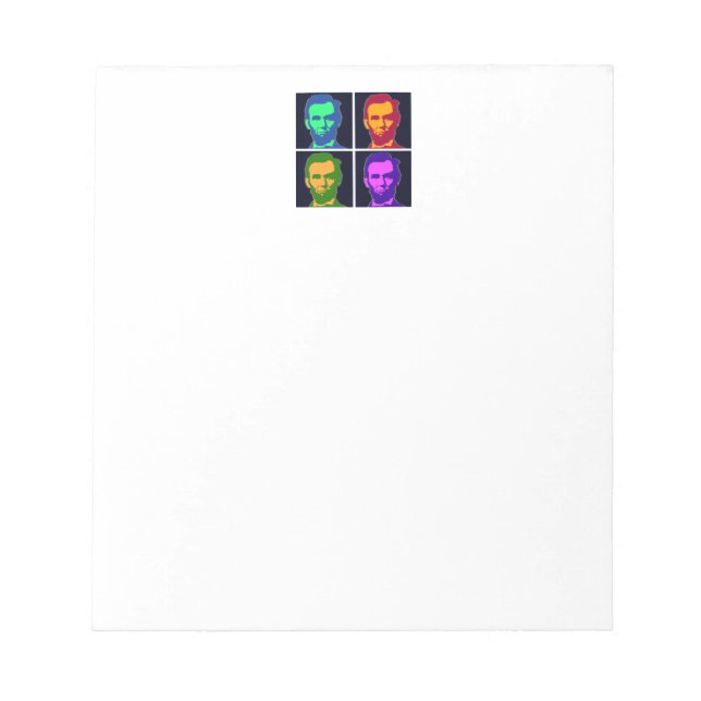 Four Pop Art Abraham Lincolns Notepad (Front)