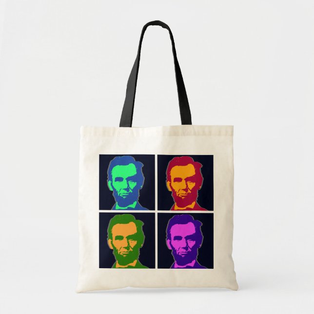 Four Pop Art Abraham Lincolns Tote Bag (Front)