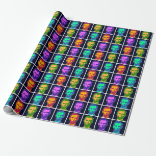 Four Pop Art Abraham Lincolns Wrapping Paper