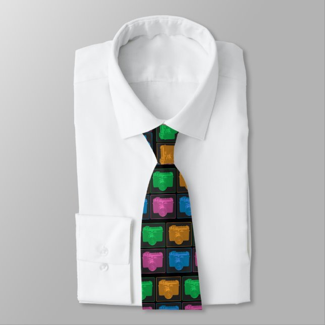 Four Pop Art Cameras Tie (Tied)