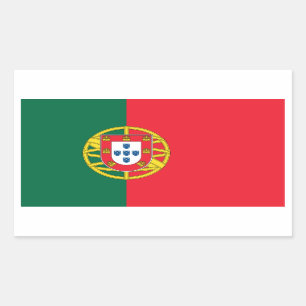FOUR Portugal National Flag Rectangular Sticker