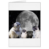 Four Pug Moon Pug Cards (Front)