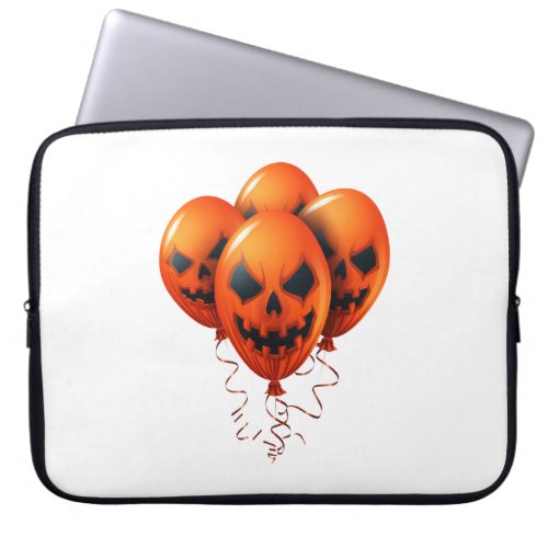 four pumpkin colored bubbles laptop sleeve