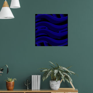 Four Purple Wavy Lines   Poster