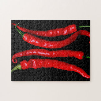 Four Red Chilies 11x14 252pc jpcna Jigsaw Puzzle