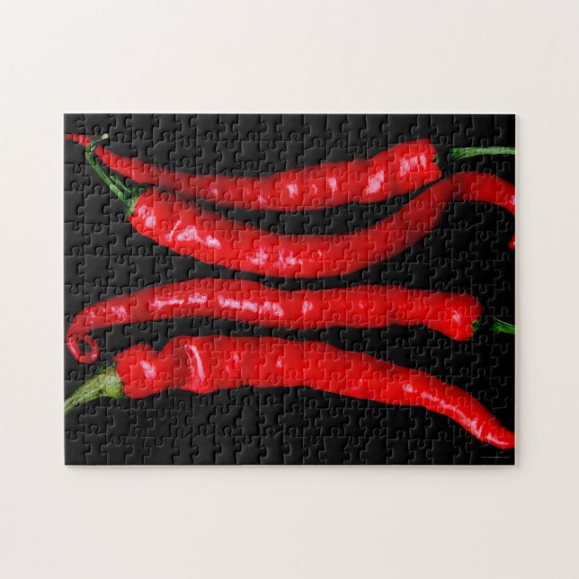 Four Red Chilies 11x14 252pc jpcna Jigsaw Puzzle (Horizontal)
