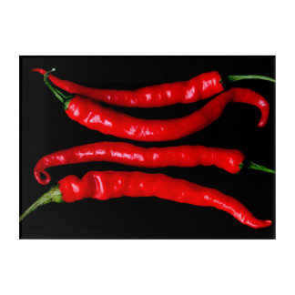 Four Red Chilies 14x10 (35x25cm) waacna Acrylic Print