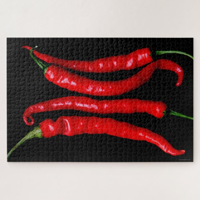 Four Red Chilies 20x30 1014pc jpcna Jigsaw Puzzle (Horizontal)