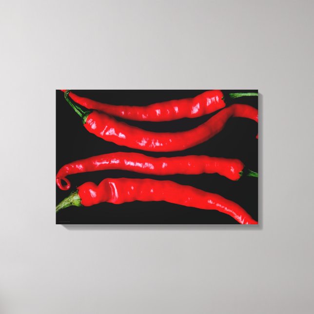 Four Red Chilies 24x16 (60x40cm) waccna Canvas Print (Front)
