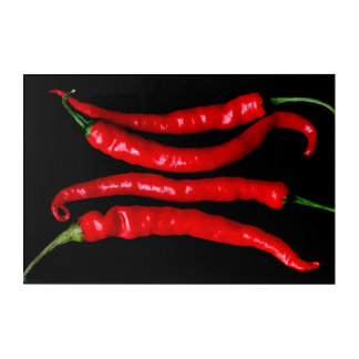 Four Red Chilies 30x20 (75x50cm) waacna Acrylic Print