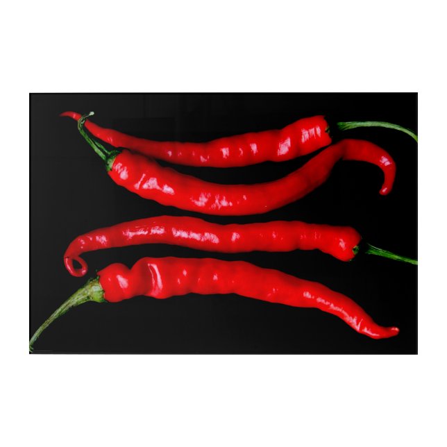Four Red Chilies 30x20 (75x50cm) waacna Acrylic Print (Front)