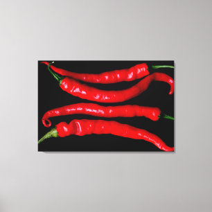 Four Red Chilies 36x24 (90x60cm) waccna Canvas Print