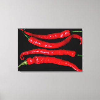 Four Red Chilies 36x24 (90x60cm) waccna Canvas Print