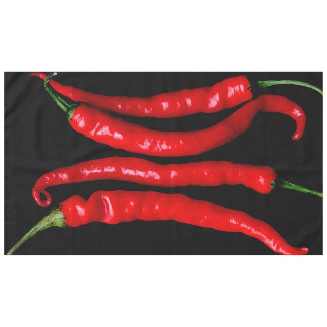 Four Red Chilies 60x104 tccn Tablecloth (Front (Horizontal))