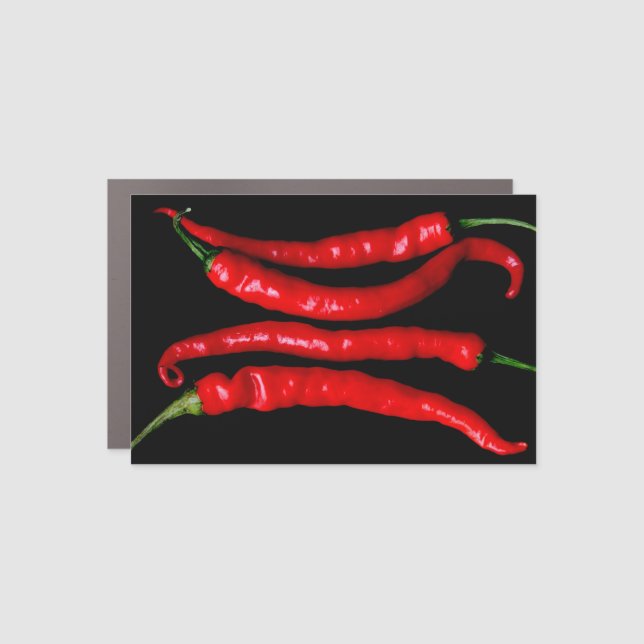 Four Red Chilies cma Car Magnet (Front)