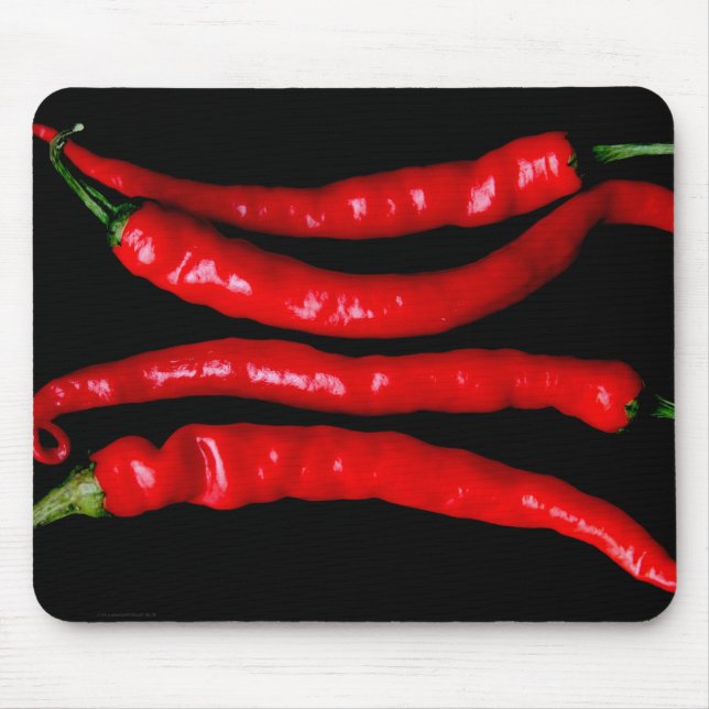 Four Red Chilies mpcna Mouse Pad (Front)