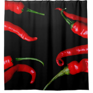 Four Red Chilies sccna Shower Curtain