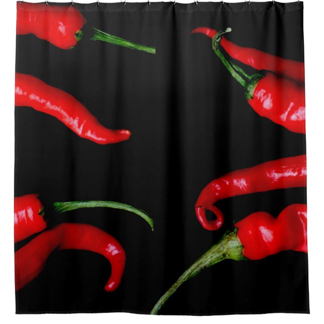 Four Red Chilies sccna Shower Curtain (Front)