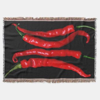 Four Red Chilies tbcna Throw Blanket