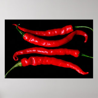 Four Red Chilies wapcna Poster