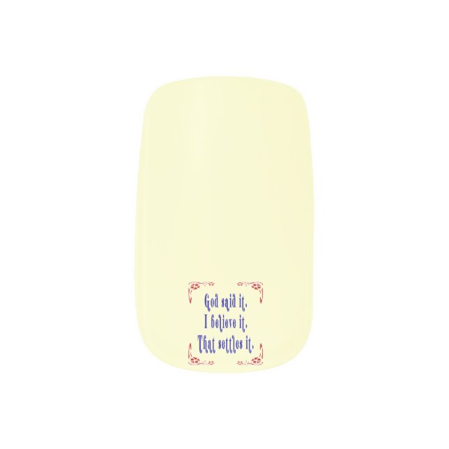 Four Red Flowers God Said It! Minx Nail Art (Right Thumb)