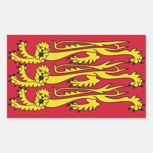 FOUR Royal Banner of England Rectangular Sticker