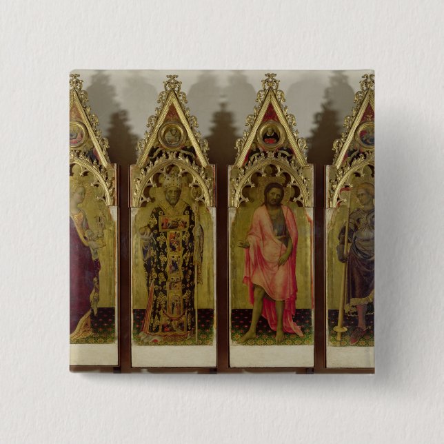 Four Saints from the Quaratesi Polyptych: Mary Mag Button (Front)