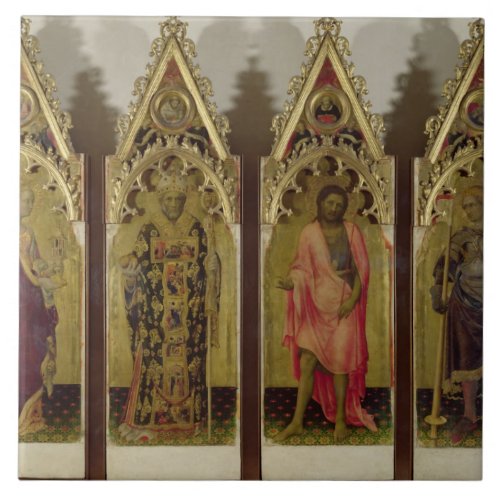 Four Saints from the Quaratesi Polyptych Mary Mag Tile