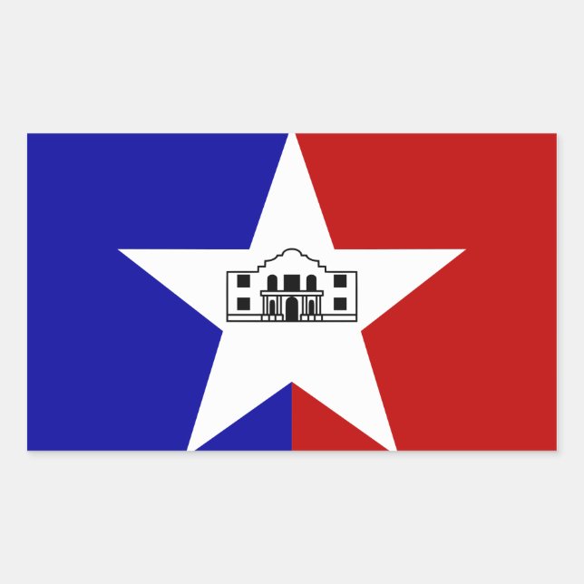 FOUR San Antonio Flag Rectangular Sticker (Front)