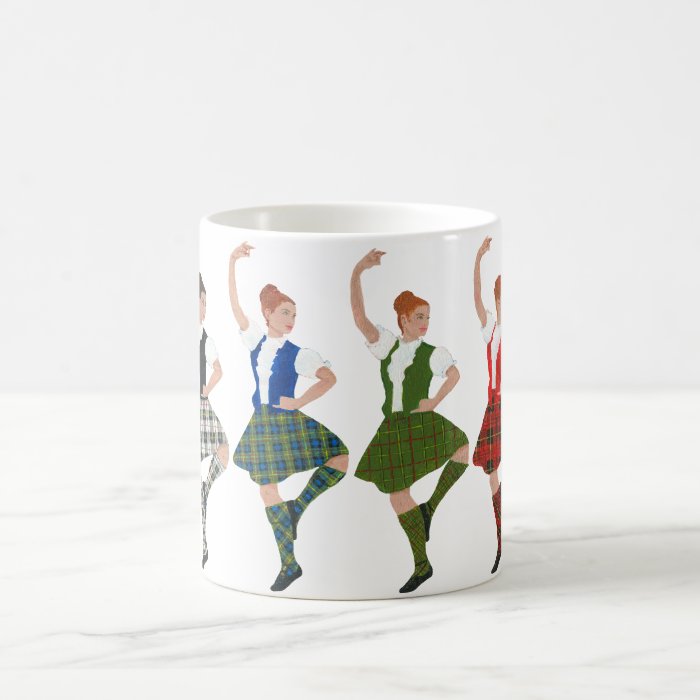 Four Scottish Highland Dancers Mug