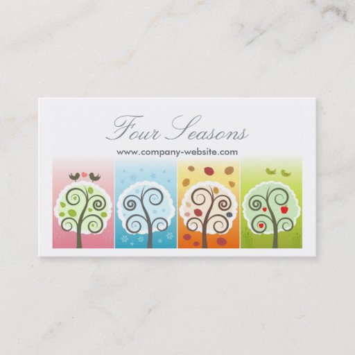 Customizable Four Seasons Business Card Template