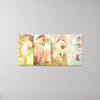 Four Seasons by Alfons Mucha, 1896 Canvas Print