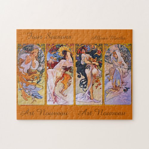 Four Seasons by Alfons Mucha Jigsaw Puzzle