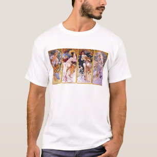 Four Seasons by Alphonse Mucha T-Shirt
