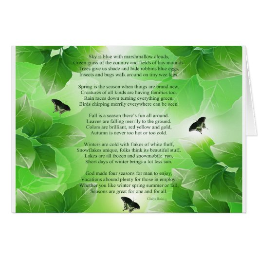 Four Seasons Cards (Front Horizontal)