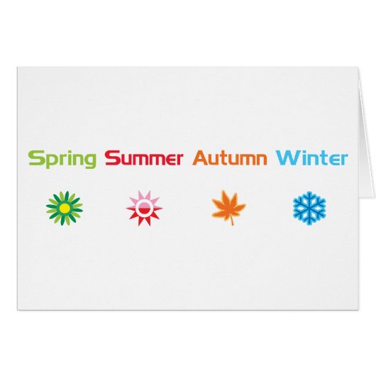 Four Seasons Cards (Front Horizontal)