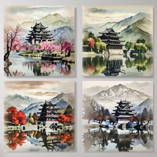 Four Seasons Castle Acrylic Photo Tile