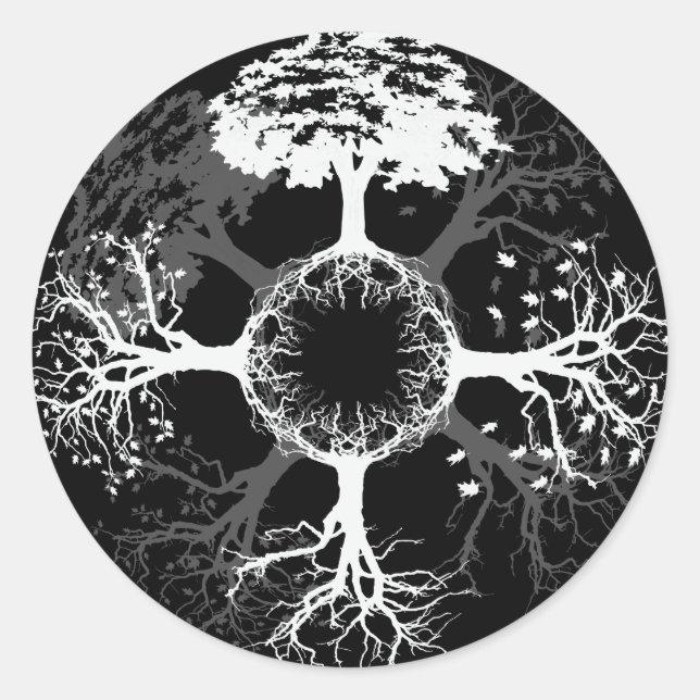 Four Seasons Classic Round Sticker (Front)