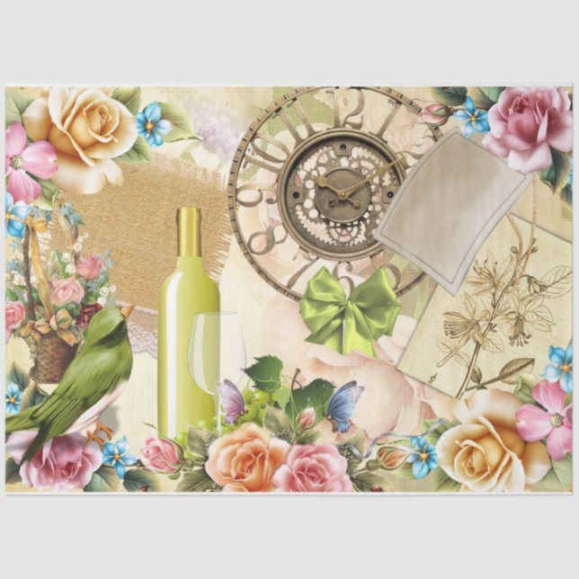 Four Seasons Collage Design Series 1 Tissue Paper (Front)