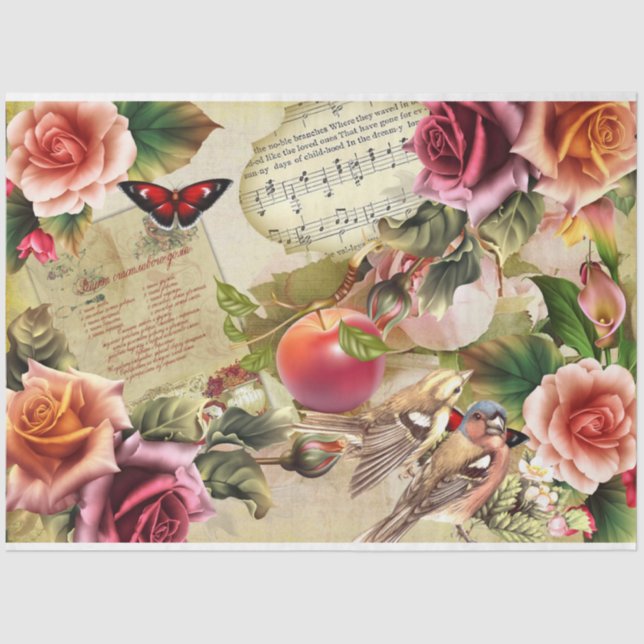 Four Seasons Collage Design Series 2 Tissue Paper (Front)