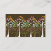 Four Seasons Colorful Dotted Tree Modern Nature Business Card (Back)