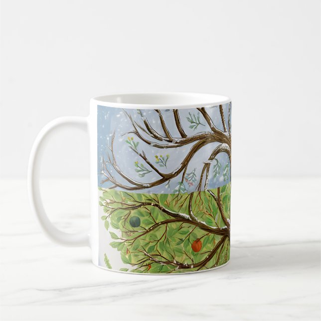 Four Seasons Embrace Coffee Mug (Left)