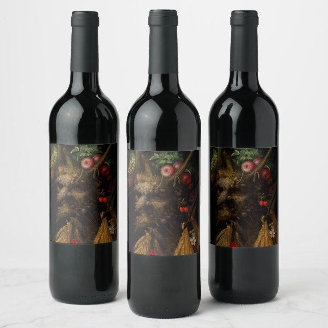 Four Seasons in One Head, 1590 by Arcimboldo Wine Label (Bottles)