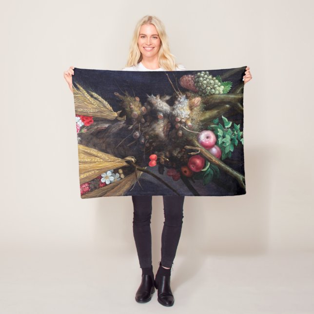 Four Seasons in One Head, Arcimboldo Fleece Blanket (In Situ)