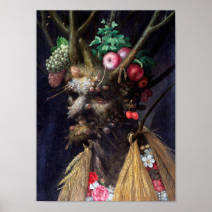 Four Seasons in One Head, Arcimboldo Poster