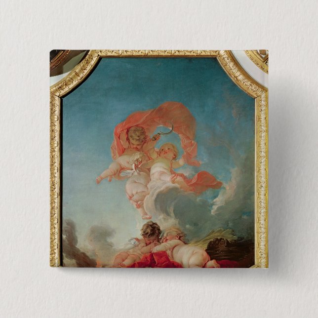 Four Seasons in the Salle du Conseil  - Summer Pinback Button (Front)