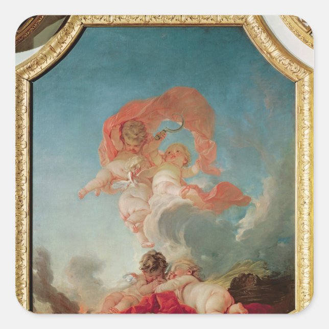 Four Seasons in the Salle du Conseil  - Summer Square Sticker (Front)